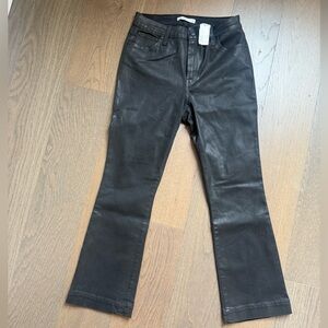 Nine West Coated Kick Flare Black Jeans (NWT)